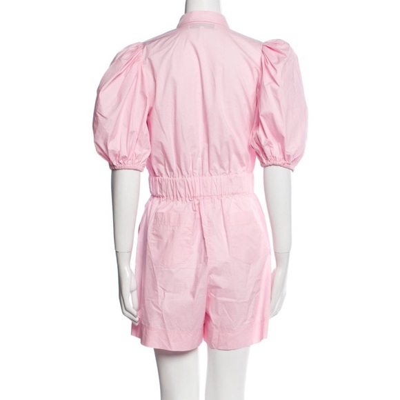 Hunter Bell Pia Pink Puff Sleeve Romper 6 Cocktail Resort cruise - Picture 6 of 8